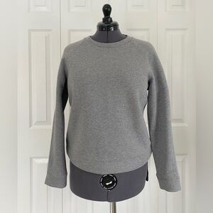 Lou & Grey Long-Sleeved Gray Sweatshirt with Back Zip